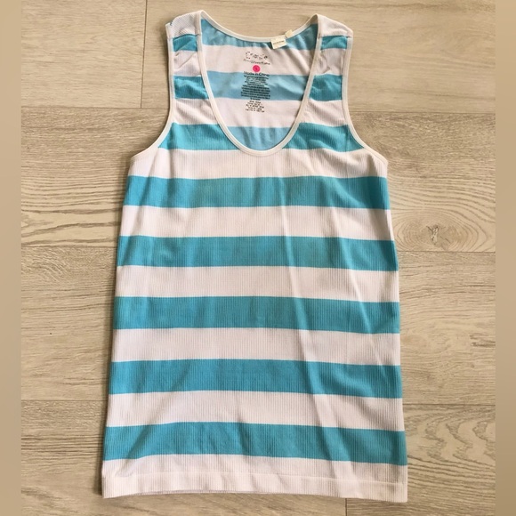 Energie Racerback Striped Active Performance Tank Top Shirt - Picture 2 of 16